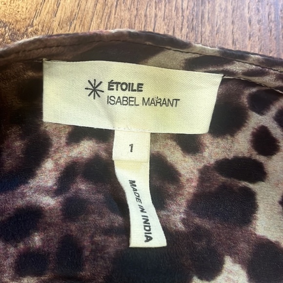 Ètoile Isabel Marant Woman’s Cheetah Print Silk Top Size 1/Small - Picture 4 of 7